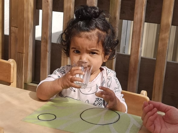 Bays Montessori Under 2 Years Layla Drinking